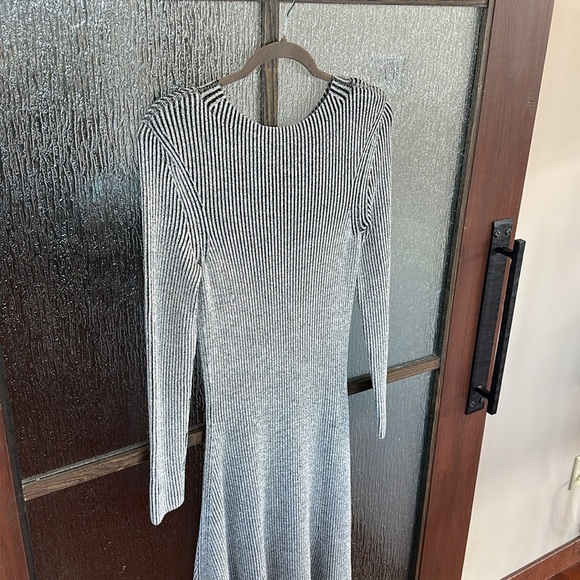 Mara Hoffman Jasmine Gray Ribbed Mock Neck Long Sleeve Dress size XL - Picture 10 of 11